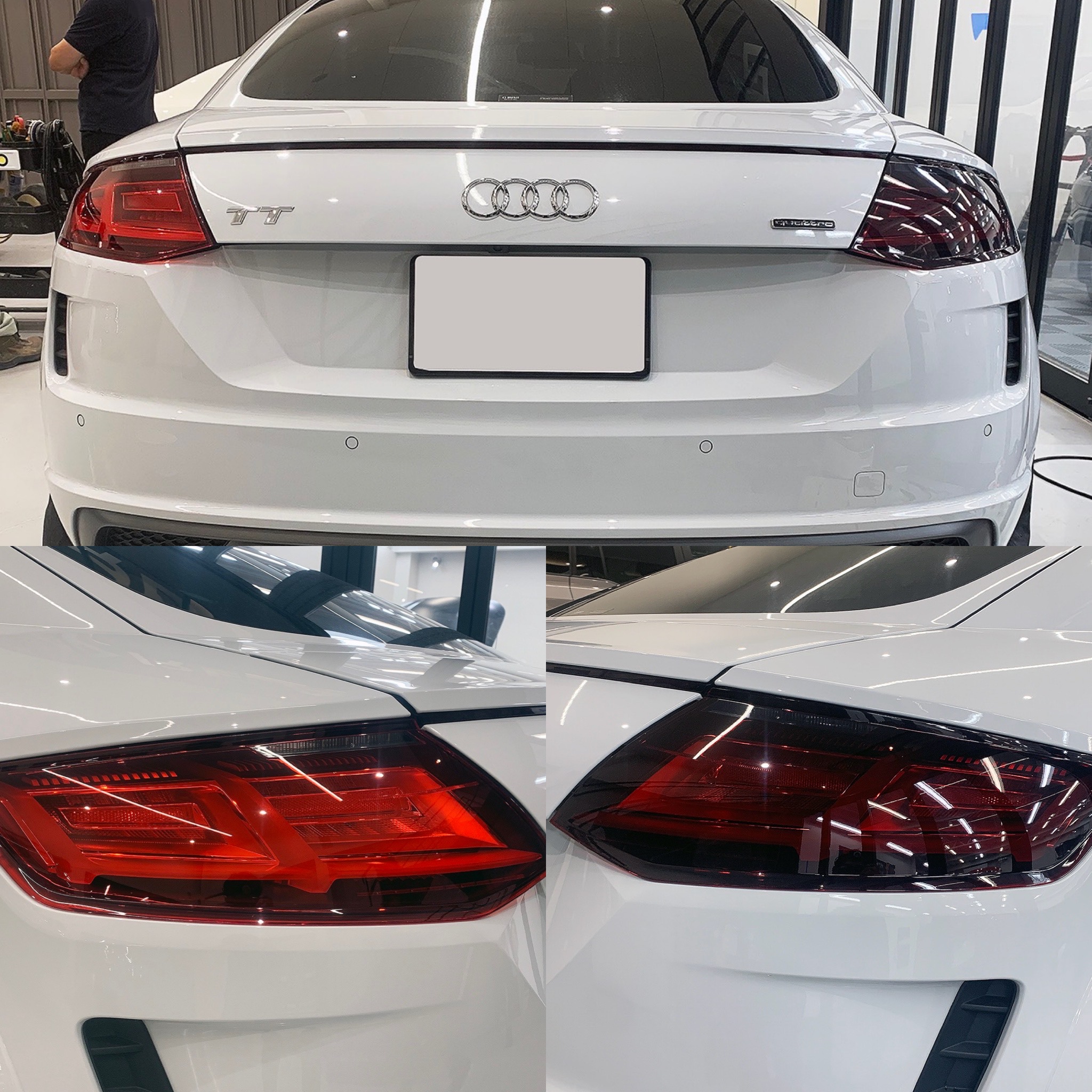 アウディ ヘッドライトプロテクションフィルム_リアーク施工