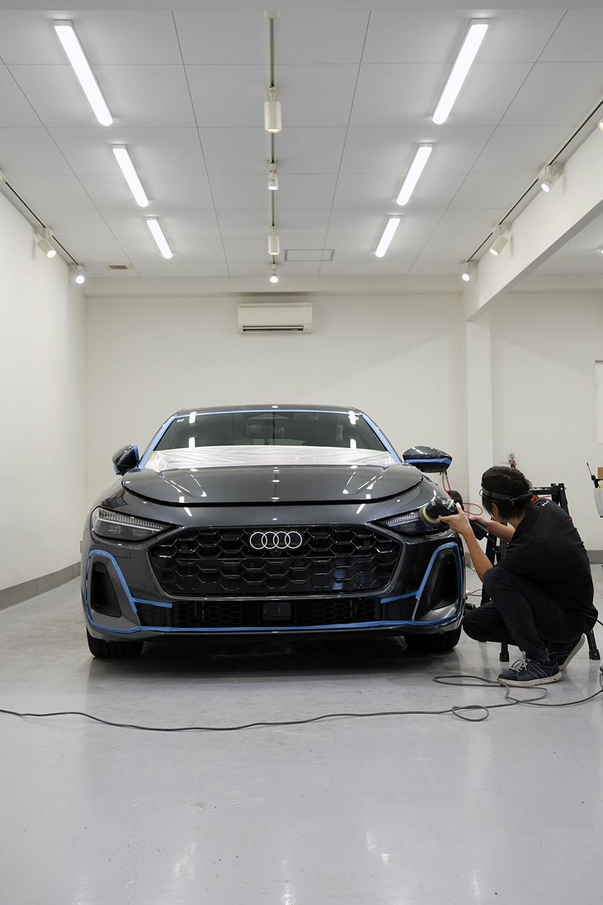 Audi A5 コーティングの流れ_リアーク施工