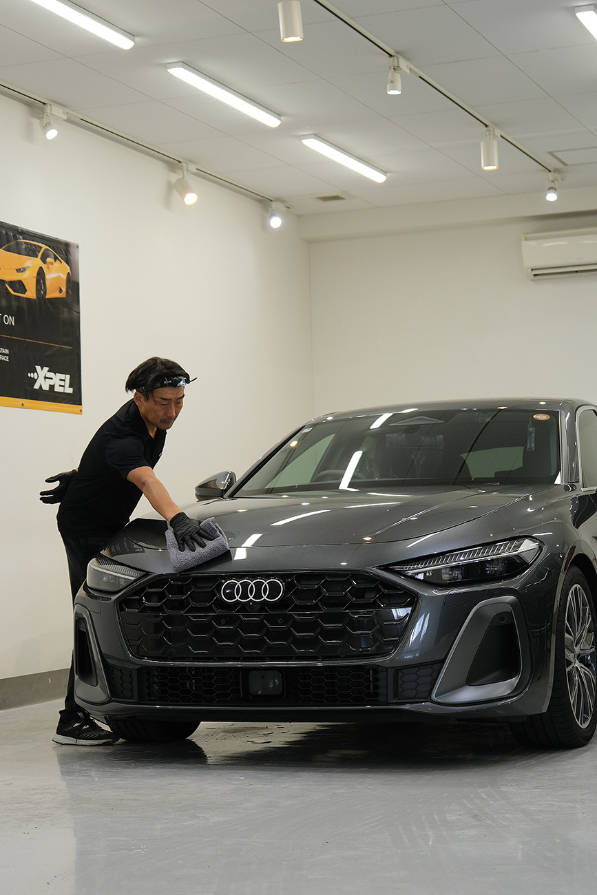 Audi A5 コーティングの流れ_リアーク施工