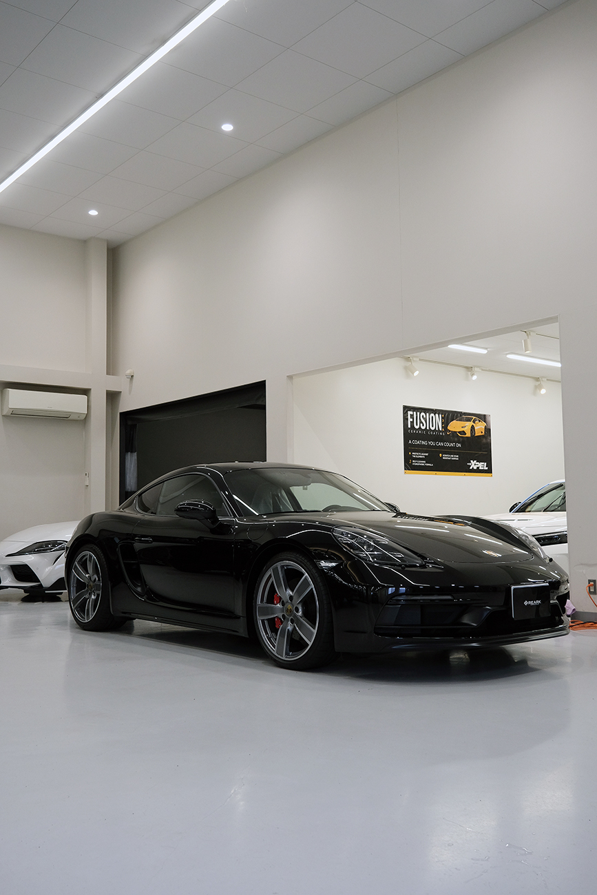 ポルシェ718ケイマンGTS プロテクションフィルム施工
