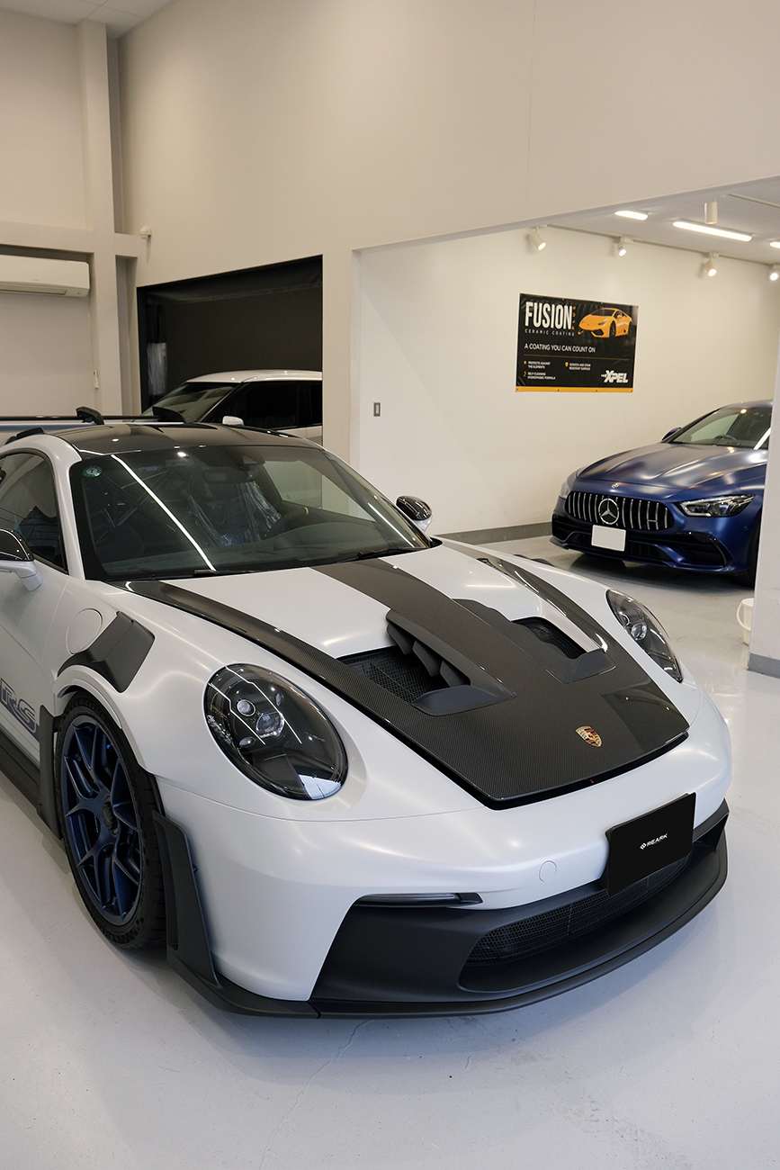 ポルシェ991GT3RSマットプロテクション リアーク施工