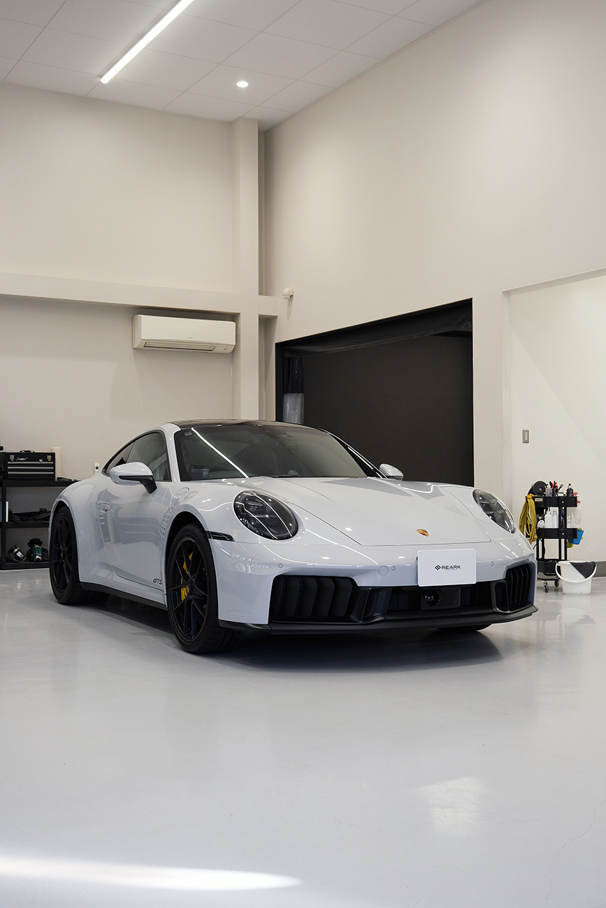 911カレラGTSプロテクションフィルム リアーク施工