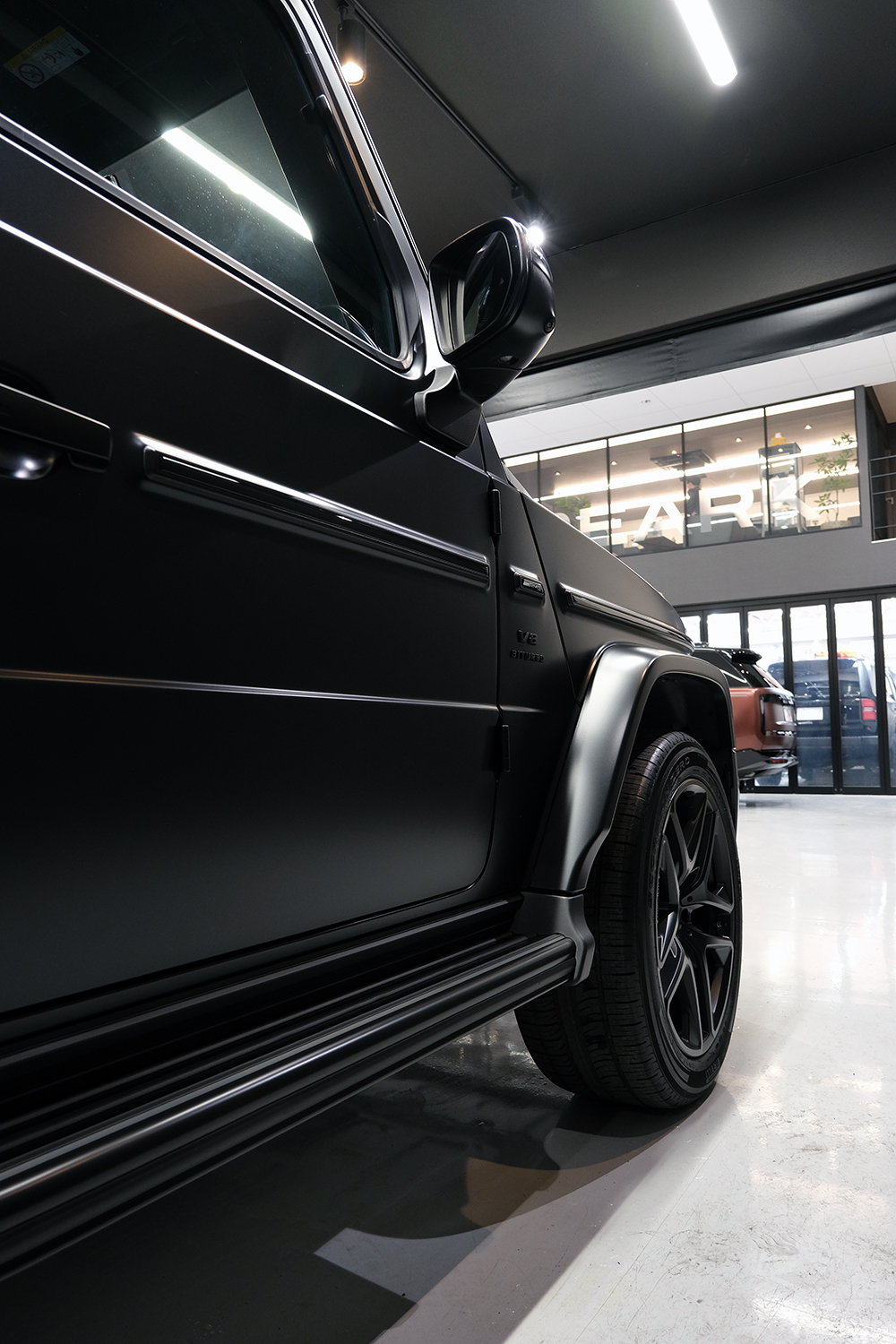 ベンツG63 マットプロテクションフィルム リアーク施工