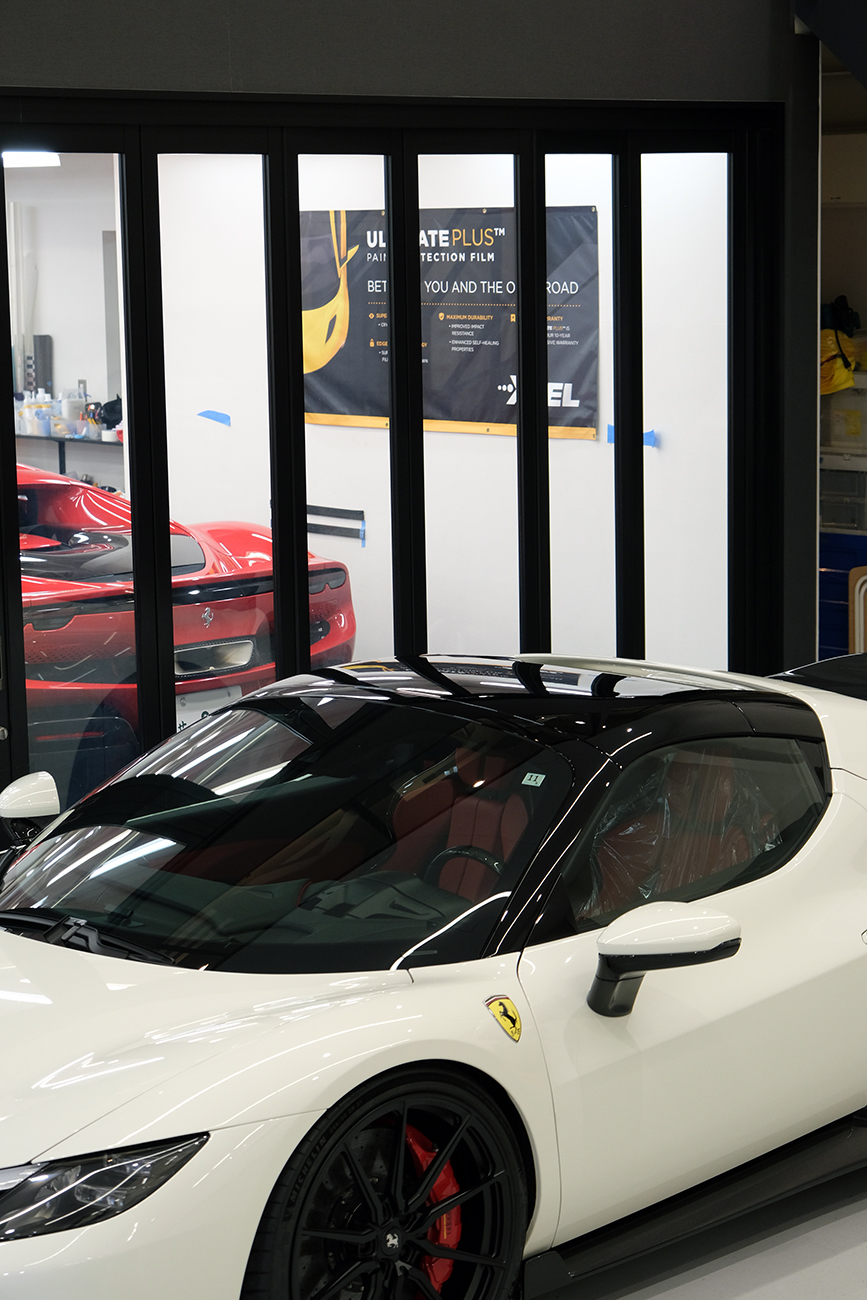 296GTS カラープロテクションフィルム リアーク カスタマイズ