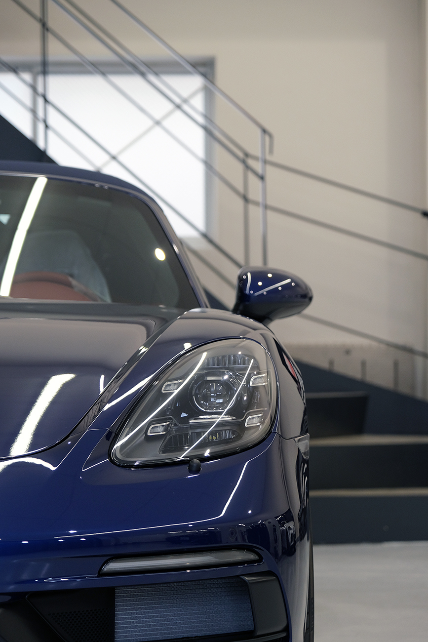 718ボクスター 艶消し マットプロテクションフィルム施工 リアーク