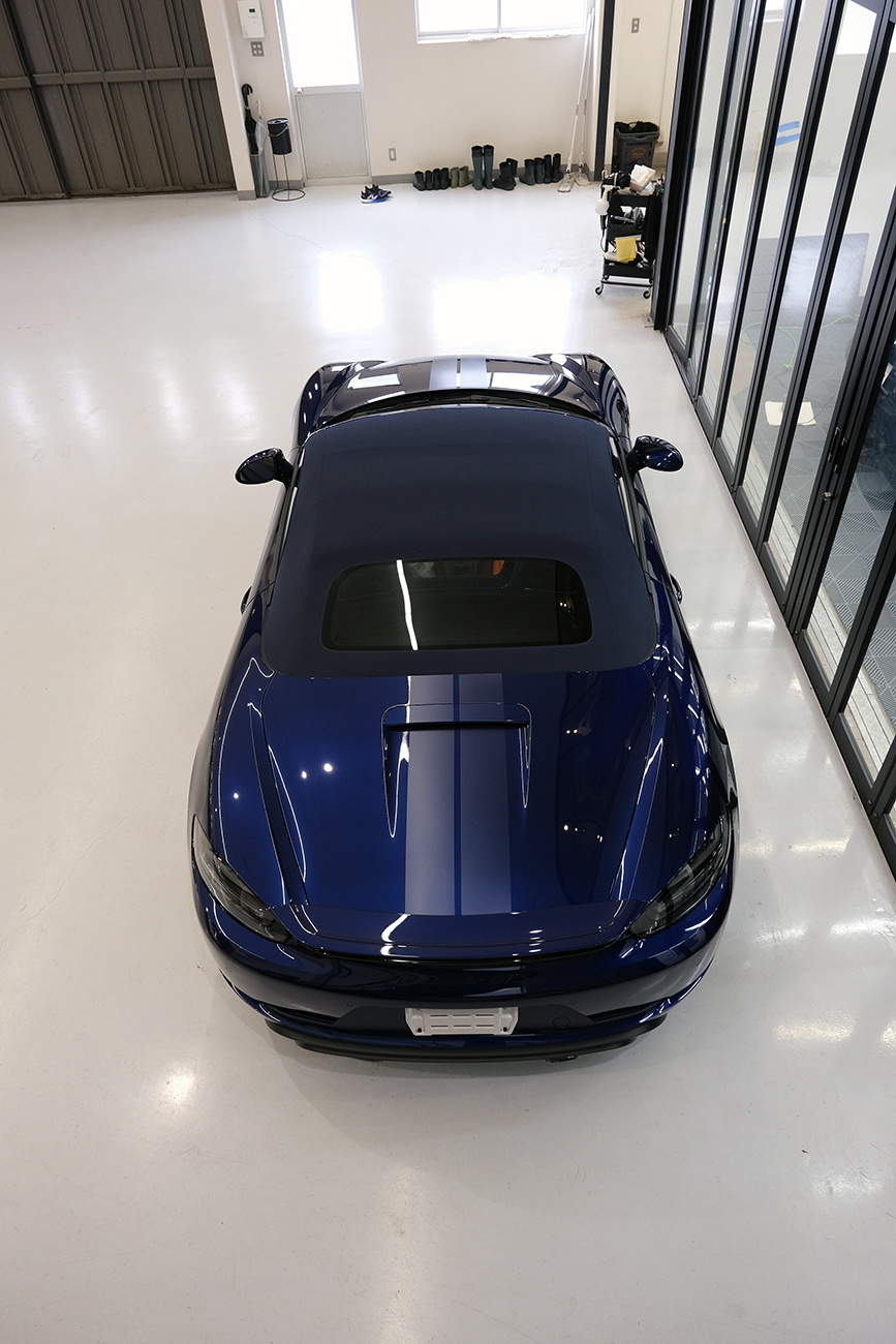 718ボクスター 艶消し マットプロテクションフィルム施工 リアーク
