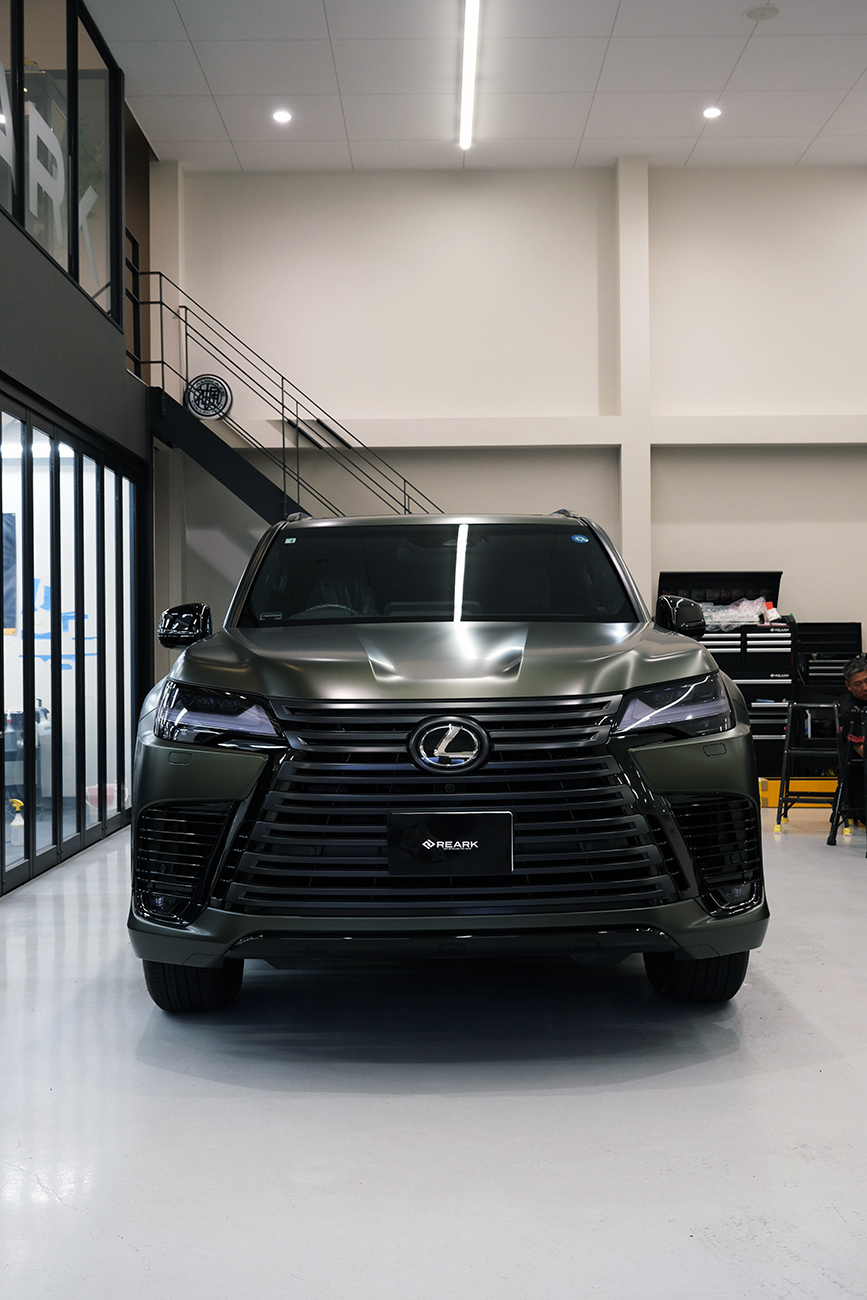 レクサスLX 艶消しプロテクションフィルム マット リアーク施工