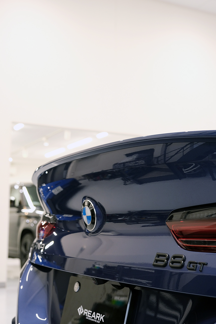 BMWアルピナB8 艶ありプロテクションフィルム リアーク