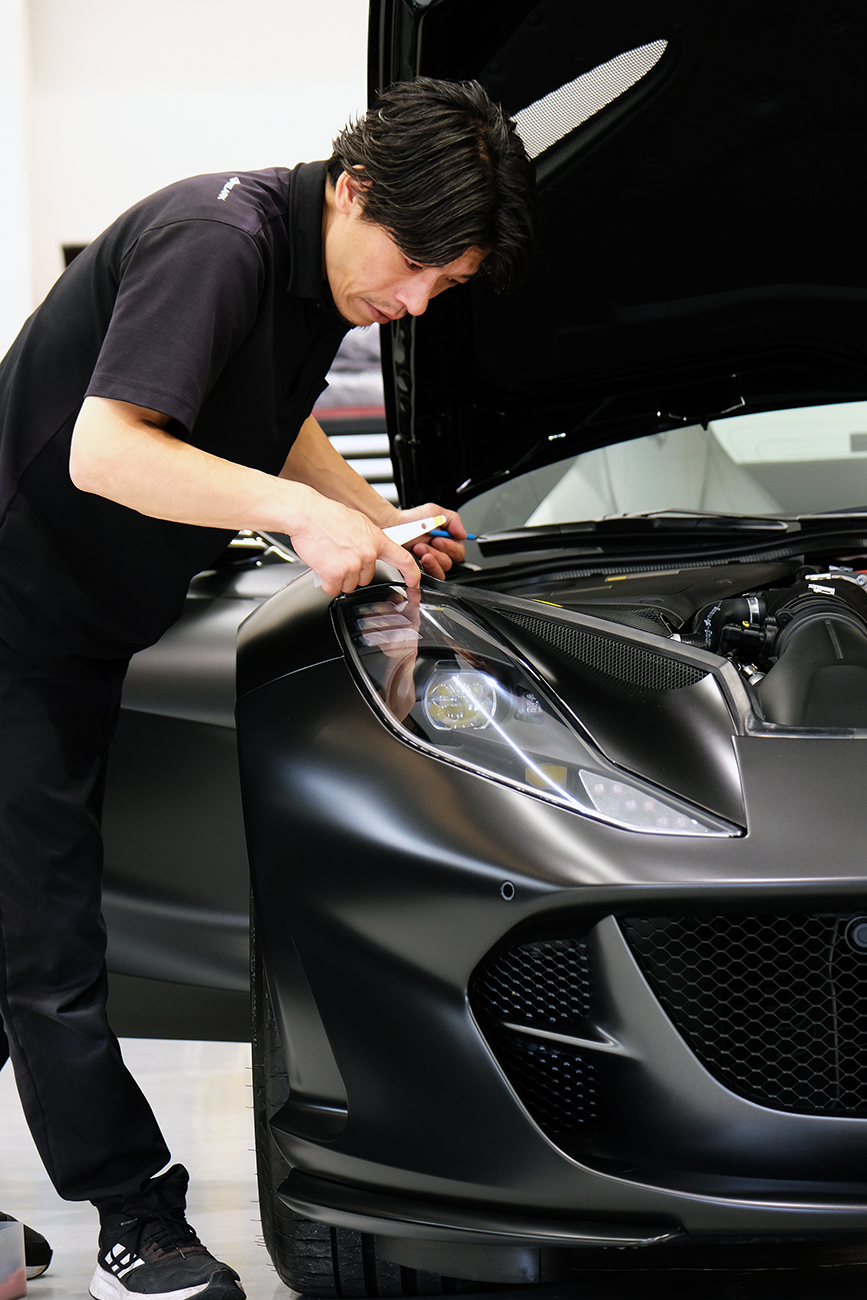 812GTS 艶消し・マットプロテクションフィルム リアーク施工