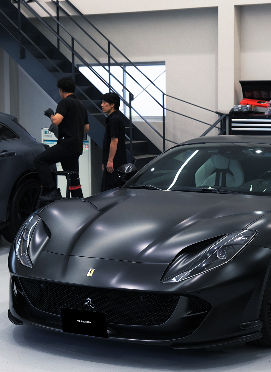 812GTS 艶消し・マットプロテクションフィルム リアーク施工