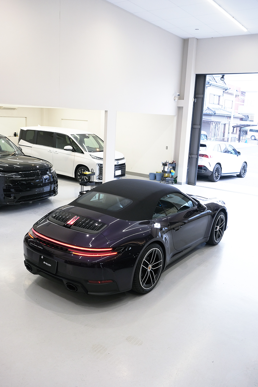 ポルシェ911カレラ 艶ありプロテクションフィルム リアーク