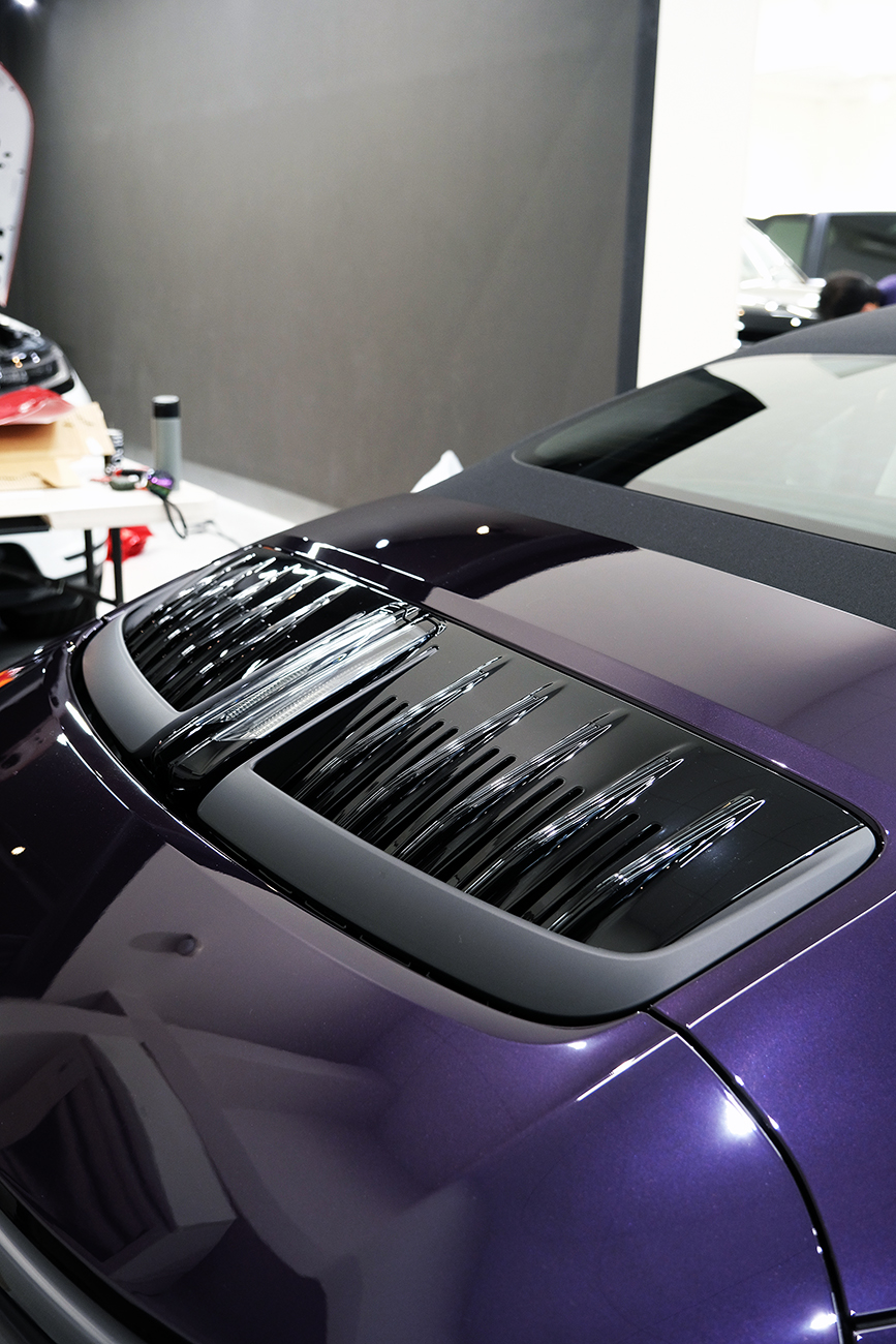 ポルシェ911カレラ 艶ありプロテクションフィルム リアーク