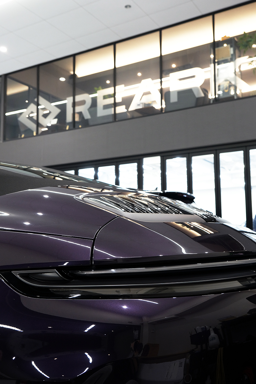 ポルシェ911カレラ 艶ありプロテクションフィルム リアーク