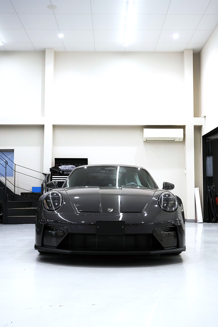 ポルシェ911GT3 プロテクションフィルム 保護フィルム デカール施工 リアーク