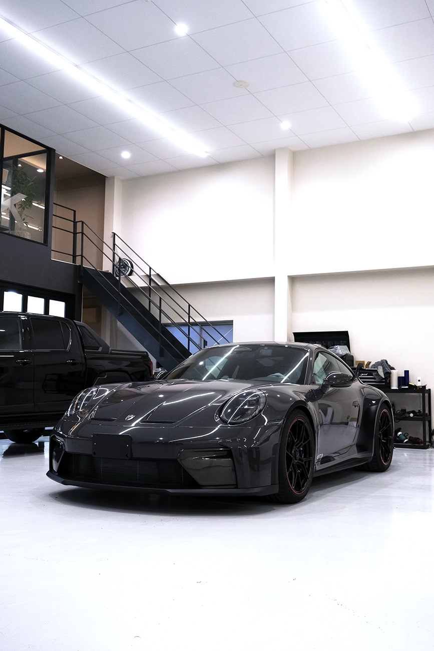 ポルシェ911GT3 プロテクションフィルム 保護フィルム デカール施工 リアーク