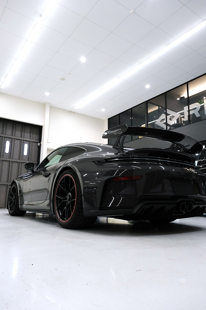 ポルシェ911GT3 プロテクションフィルム 保護フィルム デカール施工 リアーク