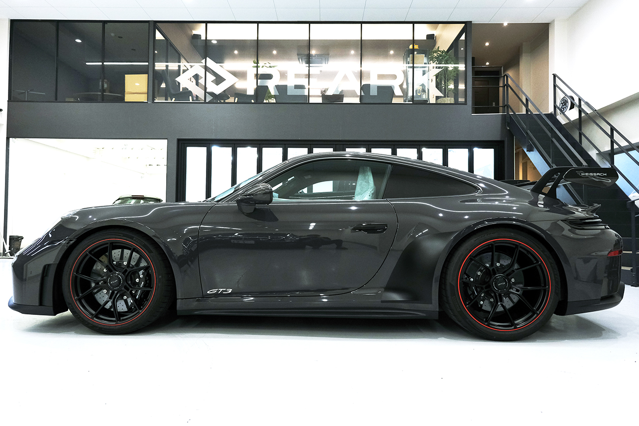 ポルシェ911GT3 プロテクションフィルム 保護フィルム デカール施工 リアーク