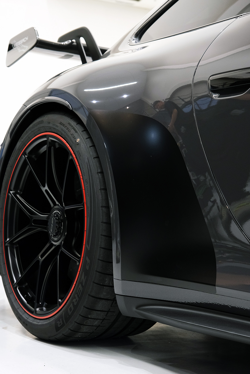 ポルシェ911GT3 プロテクションフィルム 保護フィルム デカール施工 リアーク