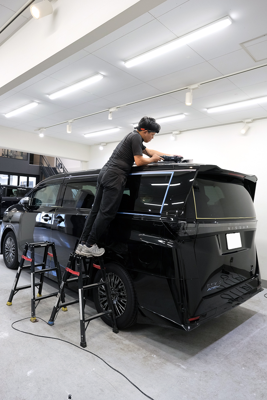日産 エルグランド カーコーティング セラミックコーティング 愛知名古屋春日井 リアーク