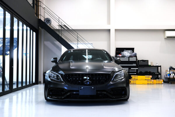 Mercedes-Benz C63 AMG｜マットプロテクションフィルム施工｜REARK(リアーク)施工実績ブログ